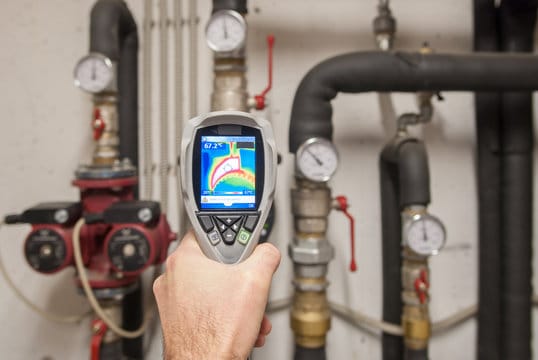 Leak detection service using thermal camera by Sarasota Plumbing Pros in Sarasota, Florida