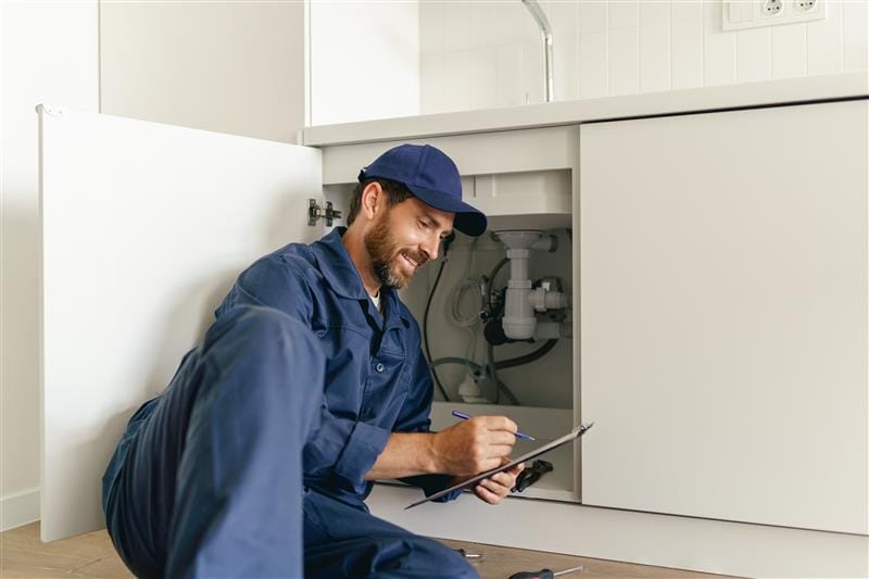 Local Sarasota, Florida plumber inspecting residential plumbing system